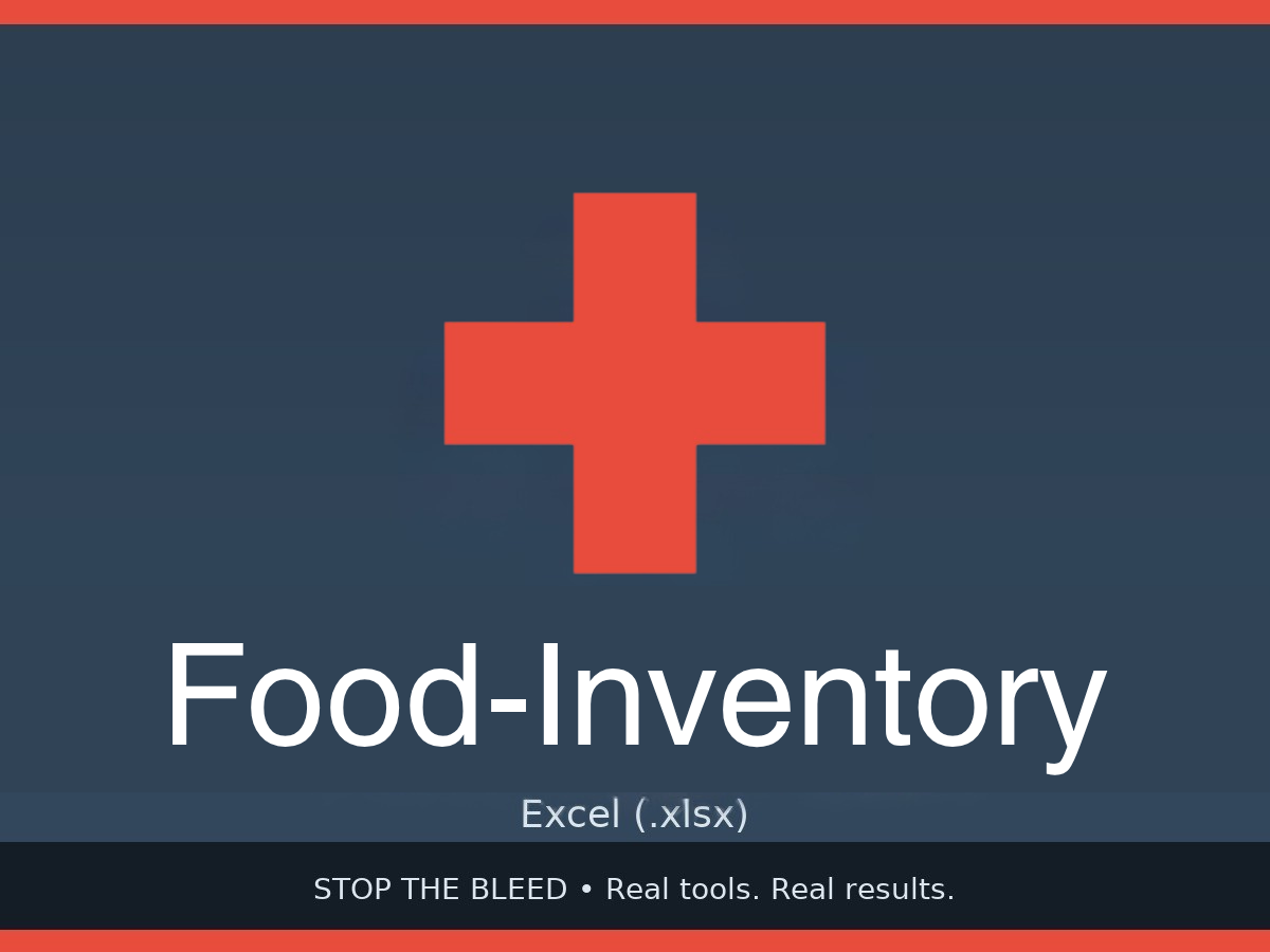 Food Inventory Count Sheet