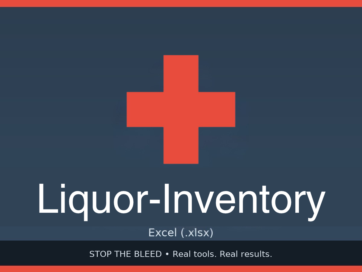 Liquor Inventory Count Sheet