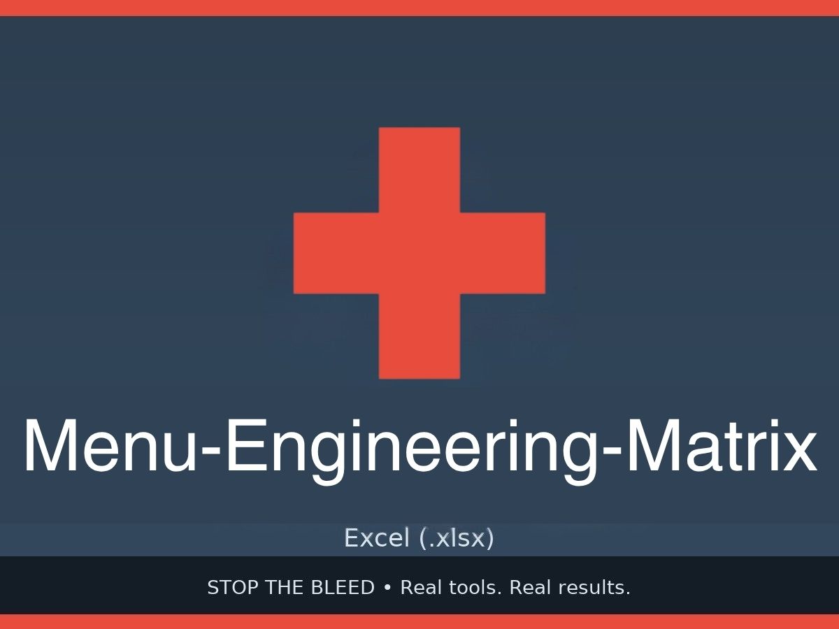 Menu Engineering Matrix